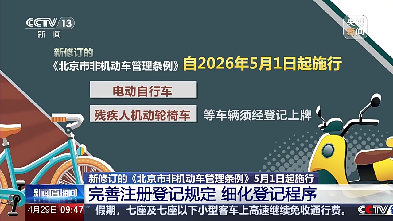 北京非机动车新规将落地：细化登记流程 禁止滑板车上路